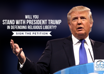 Ask President Trump to Stand for Religious Liberty